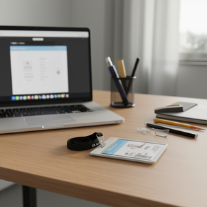 Cordino Porta Badge ILAN 1.5x45cm Nero per Uso Identificativo - Product Image 3