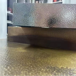 Placa de Acero Inoxidable EX218 de Calidad Superior, Diseño Texturizado Martillado, Hecha a Mano, Patrón de Forma Libre, para Techo y Pared, Personalizada - Product Image 3