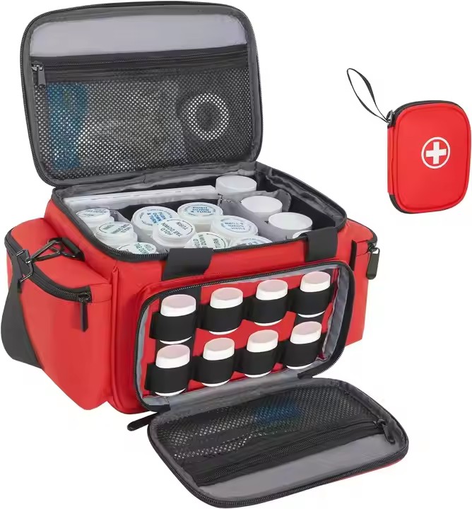 Factory Custom Portable Small Pouch Fashion Medicine Storage Bag for Pills Empty Bottle Organizer for Emergency