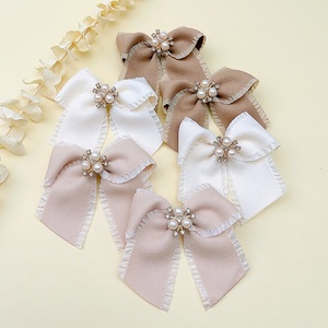 Accessoires pour cheveux coréens, style frais et doux, nœud multicolores en couleur unie, pince à cheveux fantaisie, barrette à nœud en ruban pour jeunes filles - Product Image 6