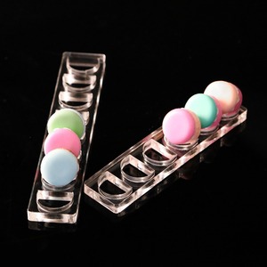 6 lỗ trắng <span class=keywords><strong>Acrylic</strong></span> <span class=keywords><strong>Cookie</strong></span> tổ chức đứng rãnh Macaron hiển thị Khay cho cửa hàng bánh - Product Image 4