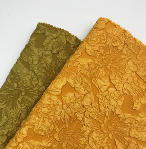 Jacquard พื้นผิวโพลีเอสเตอร์ทอพร้อมดอกลิลลี่ยกการออกแบบรูปแบบลิลเลียมมิติ 3 มิตินูน - Product Image 3