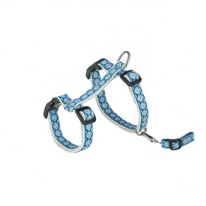 Harnais pour chat avec laisse gris bleu 27 45 cm 13 mm réglable pour utilisation en intérieur et en extérieur - Product Image 2