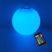 Lampe boule LED RGBW 15 cm rechargeable, base 85 mm, lampe de nuit portable pour café, bar, événementiel et location