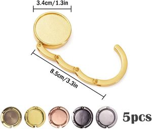 Gancho para Bolsos de Metal con Logotipo Epoxi Personalizado, para Escritorio, Regalo Promocional, Venta al Por Mayor, Moda, Personalizado - Product Image 3
