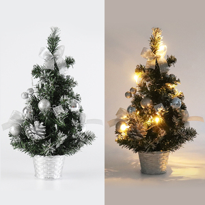 Árbol de Navidad artificial de PVC de nuevo diseño 2025, nieve verde de 3 pies con luces LED cálidas para interiores - Product Image 1