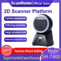 Lecteur de codes-barres de bureau ScanHome SH-7400, capteur CMOS, vitesse de numérisation 30F/S, interface USB/RS232, Plug & Play, lecteur de codes QR, garantie 1 an