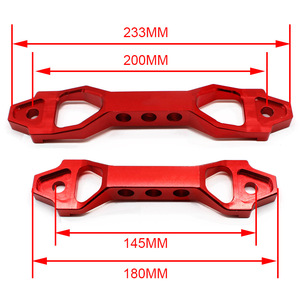 Auso-Racing Aluminum Alloy Battery <b>Bracket</b> For Honda Civic 2002-2005 Red Long And Short Specification - Product Image 3