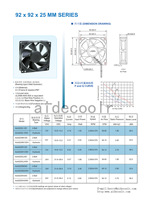Aidecoolr 92mm DC Axial Cooling Fans New Quiet Brushless 12V 24V OEM & ODM Supported 9225 92x92x25mm Electric Axial Flow Fan