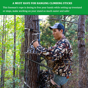 Gậy Đá Dễ Điều Chỉnh An Toàn Dây Leo Núi Dây Cứu Sinh Săn Bắn Cắm Trại Leo Núi Treo Cây Chống Rơi - Product Image 4