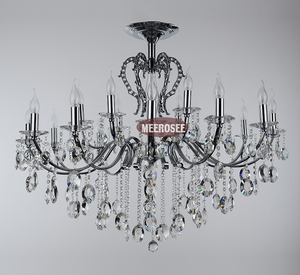 MEEROSEE in ferro battuto lampadario di cristallo lampada a sospensione lampada a sospensione Lustre De <span class=keywords><strong>Sala</strong></span> di cristallo illuminazione per foyer MD8459 - Product Image 4