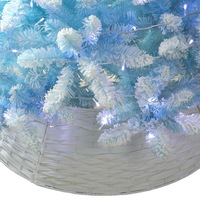 Grenzüberschreitender Luxus-Kunstweihnachtsbaum aus China, groß, pastellrosa, blau, leuchtend, mit Schneeflocken-Effekt