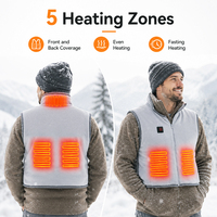 Gilet chauffant électrique USB en polaire douce pour le cou, les épaules et le dos, idéal pour l'hiver