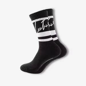 Logo Athletic Men 100% Cotton <b>Sock</b>–No Minimum Order, Print Sublimation Embroidered Customize Basketball OEM Custom Sports <b>Socks</b> - Product Image 3