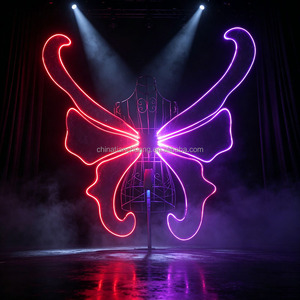 Ailes de papillon en fibre optique lumineuses pour adulte, accessoire de danse, festival de musique, rave, spectacle, Nouvel An, fête sur la plage, <span class=keywords><strong>costume</strong></span> de scène - Product Image 1