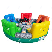 Jeu de sport interactif gonflable géant pour enfants et adultes Jeu gonflable à l'élastique affamé d'hippopotame Chow Down