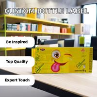 Etiquetas adhesivas de vinilo PET con impresión UV personalizada, vino, cerveza, café, whisky, champán, bebidas energéticas, botellas de plástico brillante