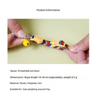 Collier pour chaton en polyester tressé avec clochette, anti-étranglement, réglable, confortable, fermoir sécurisé, style Instagram