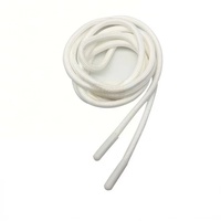 Cordon tressé rond en polyester coloré de 135 cm et 5 mm, écologique, pour sacs, chaussures et fournitures de couture de vêtements
