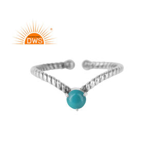 Arizona Turquoise Prong Set <b>Ring</b> Gemstone Jewelry Supplier Antique 925 Sterling Silver Designer <b>Ring</b> <b>Dainty</b> Collection - Product Image 1