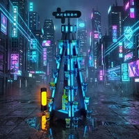 Individuell bedruckbarer, wiederaufladbarer, stehender A-Rahmen LED-Shotglas-Turm-Display-Ständer für Bar, Club und Party