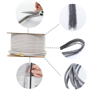 Aluminium deurdorpellijsten deurafdichting trip seal 3m zelfklevende borstel weerstrip stapel weerstrip borstel - Product Image 1