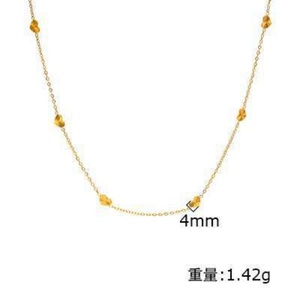 Bijoux de mode plaqués or 18 carats, collier à maillons géométriques tendance, ensemble de bijoux en acier inoxydable - Product Image 1