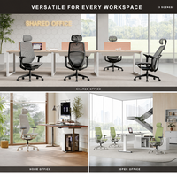 Chaise de bureau exécutive moderne avec design entièrement en maille, fonctionnalités réglables, tissu ergonomique de haute qualité pour le bureau à domicile