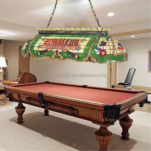 Lámpara de Mesa de Billar LED Tiffany de 55'' con Vidrio Tallado, 6 Luces, Lámpara de Araña para Sala de Billar y Snooker, Hecha a Mano, Control Táctil, 2700K - Product Image 2