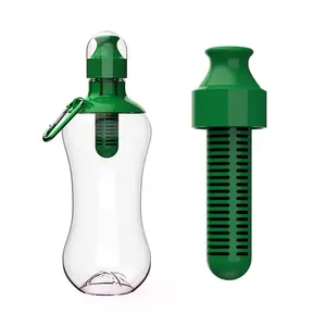 Оптовая продажа, 18,5 унций, уличная портативная бутылка для воды с фильтром из активированного угля, бутылка для воды с фильтром