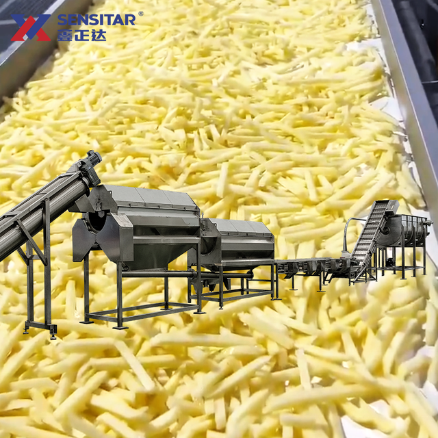 CE Certified High Efficiency Potato Processing Machinery 800kg/hr French Fries Machine Production Line
