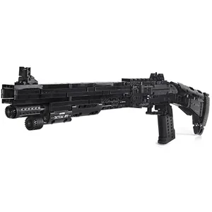 1061Pcs Guns series Bernelli M4 shotgun electric blocks model Military Series Building Blocks