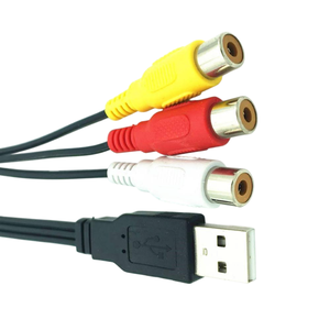 สายเคเบิลแปลงสัญญาณภาพและเสียง USB ตัวผู้ เป็น 3RCA <span class=keywords><strong>RGB</strong></span> ตัวเมีย พร้อมอะแดปเตอร์และตัวเชื่อมต่อ - Product Image 1