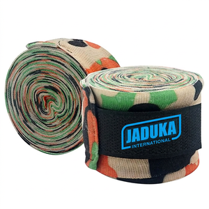 Bandages de boxe en coton camouflage de haute qualité, logo personnalisé, écologiques, confortables, doux et élastiques pour l'entraînement MMA, vente en gros - Product Image 1