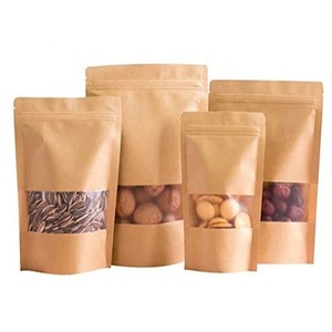 Túi Ziplock giấy kraft phân hủy sinh học với cửa sổ PE | bao bì thực phẩm thân thiện với môi trường | tùy chọn Pe/OPP/CPP - Product Image 5