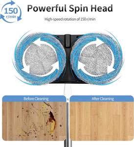 Cordless Electric Mop Powerful Battery Electric Mop With Dual Spinning Mop Head for Hardwood/bathroom/tile <b>Floor</b> <b>Cleaning</b> - Product Image 2