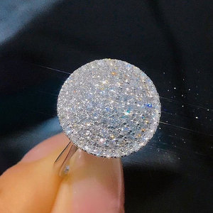 Anello a disco rotondo da donna, accessorio semplice ed elegante per l'uso quotidiano - Product Image 1