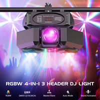 120W RGBW 4-en-1 LED éclairage de scène de fête DMX 512 Disco Light pour Bar Disco Dance Halls Clubs Mobile Stage DJ Moving Head Lights