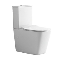 Toilet keramik dua potong kualitas tinggi desain portabel Modern Strap unik p-trap lantai terpasang Wc Toilet