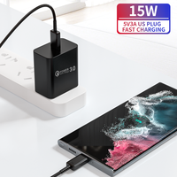 Adaptateur de charge rapide 15W QC3.0/PD pour ordinateur portable et téléphone, compatible avec les chargeurs sans fil, avec prises USA/UK/EU/AU, idéal pour les voyages