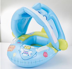 Anneau <span class=keywords><strong>de</strong></span> natation gonflable en PVC écologique pour enfants Siège d'eau sur le thème <span class=keywords><strong>de</strong></span> la licorne avec pare-soleil Bateau Parapluie Auvent pour enfant Yacht Utilisation - Product Image 4
