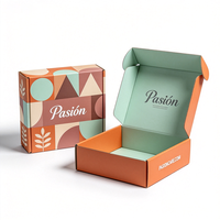 Boîte d'emballage en carton ondulé anti-écrasement avec motif géométrique imprimé offset moderne, production 72H