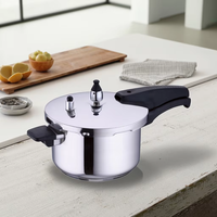 Casserole à pression en acier inoxydable écologique de 10 L avec parois extra-épaisses, anti-explosion, compatible gaz et induction, sans revêtement intérieur