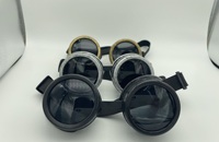 Lunettes de soleil steampunk pour Halloween, cosplay et soirées costumées, style lunettes de soudeur industrielles rondes, gothiques