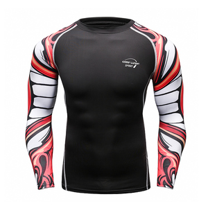 Camicie da uomo MMA BJJ Rash Guard camicie da nuoto UPF 50 + UV protezione solare magliette a maniche lunghe leggere ad asciugatura rapida - Product Image 5