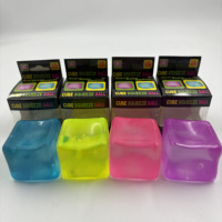 JY Cubes Squishy Scintillants à Presser Couleurs Vives Texture Douce Polyuréthane Jouets Anti-Stress Puzzle 14+