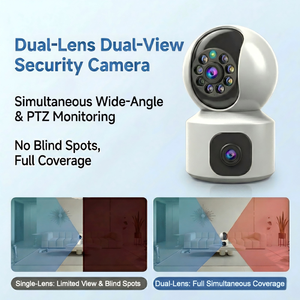 Caméra réseau intérieure sans fil, rotation à 355 degrés, CMOS, vision nocturne infrarouge, résistante à l'eau IP54, pour appartement, villa - Product Image 3