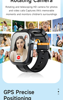 Montre connectée pour enfants avec écran tactile LCD de 2,02 pouces, emplacement pour carte SIM, fonction SOS, réponse aux appels, pour garçons et filles, Android IOS, GPS, vente en gros