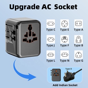 Worldplug 2AC cửa hàng PD 45W 2500W Điện du lịch Adapter đa cắm phổ du lịch Adapter với 3 Loại-C và 2 USB - Product Image 5