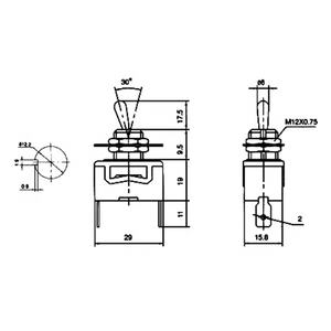 <span class=keywords><strong>Interruptor</strong></span> <span class=keywords><strong>de</strong></span> palanca con cubierta <span class=keywords><strong>de</strong></span> <span class=keywords><strong>seguridad</strong></span> <span class=keywords><strong>de</strong></span> avión rojo - Product Image 5